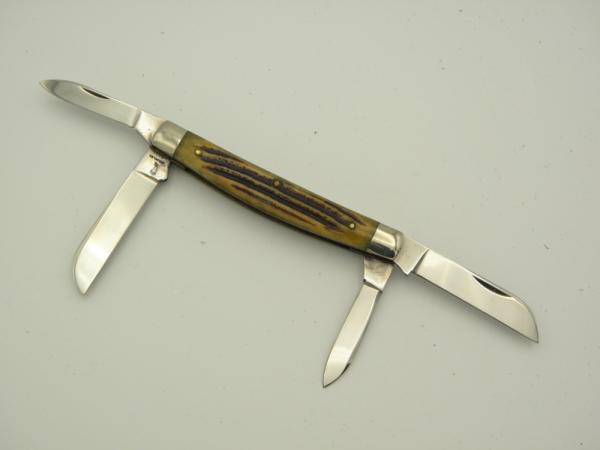 Queen Cutlery Co. #33 Congress in Winterbottom Bone: 3 1/2” closed; early 1950s,