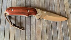 BUCK ALPHA HUNTER FOLDING KNIFE, Discontinued, ATS-34, Rosewood Scales