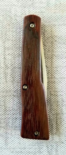 Jeff Mitchell Custom Gunstock Knife,clip cpm154,slip,4" closed,ultralight,micarta and g10.great edc 