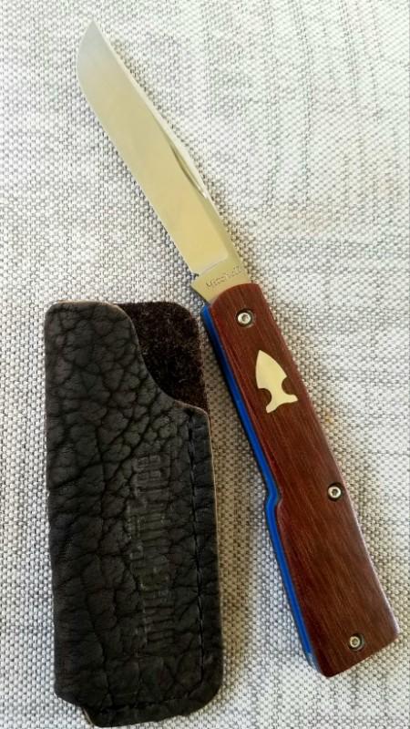 Jeff Mitchell Custom Gunstock Knife,clip cpm154,slip,4" closed,ultralight,micarta and g10.great edc 