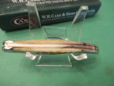 Case XX 2004 Scrolled Bolsters Amber Bone  XX Shield Tiny Texas Toothpick Pattern # 610096 SS