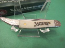 Case XX 2005 Scrolled Bolsters Serial # 054 White Bone Tiny Texas Toothpick Pattern # 610096 SS 