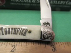 Case XX 2005 Scrolled Bolsters Serial # 054 White Bone Tiny Texas Toothpick Pattern # 610096 SS 
