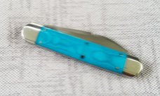 K'roo Custom Linen Micarta Equal End, Delta Jack Knife, NEW,W/ slip, 3.62