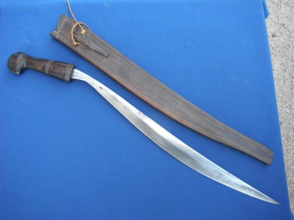 Antique Filipino Talibon/Talibong, Philippines Short Sword w/Original Matching Scabbard. 16" blade Antique Filipino Talibon/Talibong, Philippines Short Sword w/Original Matching Scabbard. 16" blade