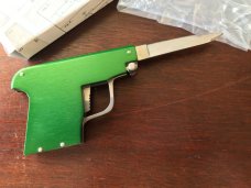 AGA Campolin Pistol Switchblade, Green Handle, Limited Edition of 300 from 2019 