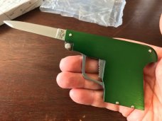 AGA Campolin Pistol Switchblade, Green Handle, Limited Edition of 300 from 2019 