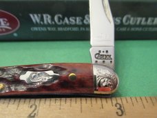 Case XX Brown Bone Scrolled Bolsters Serial # 136 Tiny Texas Toothpick Pattern # 610096 SS