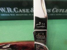 Case XX Brown Bone Scrolled Bolsters Serial # 136 Tiny Texas Toothpick Pattern # 610096 SS