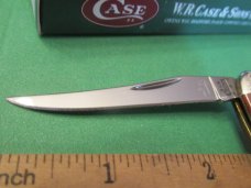 Case XX Brown Bone Scrolled Bolsters Serial # 136 Tiny Texas Toothpick Pattern # 610096 SS