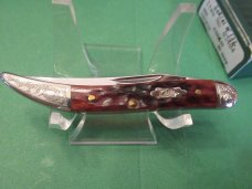 Case XX Brown Bone Scrolled Bolsters Serial # 136 Tiny Texas Toothpick Pattern # 610096 SS