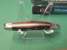 Case Bros C. Platt & Sons  Brown Bone Scrolled Bolsters Serial # 144 Tiny Texas Toothpick # 610096SS