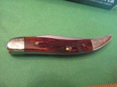 Case Bros C. Platt & Sons  Brown Bone Scrolled Bolsters Serial # 144 Tiny Texas Toothpick # 610096SS