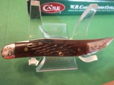 Case XX 2004 Brown Bone Scrolled Bolsters Tiny Texas Toothpick Pattern # 610096 SS