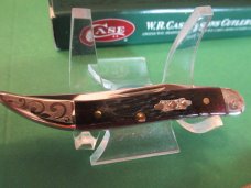 Case XX 2004 Brown Bone Scrolled Bolsters Tiny Texas Toothpick Pattern # 610096 SS