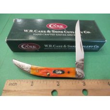 Case XX 2005 Orange Bone Scrolled Bolsters Tiny Texas Toothpick Pattern # 610096 SS