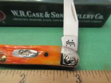 Case XX 2005 Orange Bone Scrolled Bolsters Tiny Texas Toothpick Pattern # 610096 SS