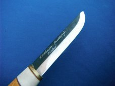 Beautiful Custom Finnish Kauhavan Puukko Hunting Knife With Original Leather Sheath. Made in Finland