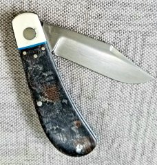 K'roo Custom Lanny clip,  tusk ivory and blanket  micarta..coa/s  3.75" spacers and shield filework 