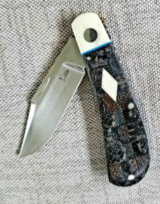 K'roo Custom Lanny clip,  tusk ivory and blanket  micarta..coa/s  3.75" spacers and shield filework 