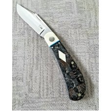 K'roo Custom Lanny clip, tusk ivory and blanket micarta..coa/s 3.75" spacers and shield filework