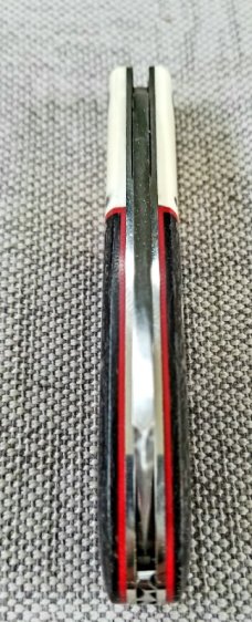 K'roo Custom Sheepsfoot Barlow Knife,coa., slip, 3.5 blanket micarta..tusk ivory,filework work 