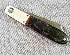 K'roo Custom Sheepsfoot Barlow Knife,coa., slip, 3.5 blanket micarta..tusk ivory,filework work 