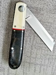 K'roo Custom Sheepsfoot Barlow Knife,coa., slip, 3.5 blanket micarta..tusk ivory,filework work 