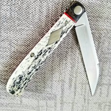 K'roo Custom Giraffe bone Slimline wharnie Knife, NEW,W/ slip, 4"giiraffe bone..dble shields