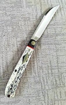 K'roo Custom Giraffe bone Slimline wharnie Knife, NEW,W/ slip, 4"giiraffe bone..dble shields