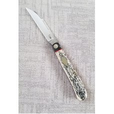 K'roo Custom Giraffe bone Slimline wharnie Knife, NEW,W/ slip, 4"giiraffe bone..dble shields