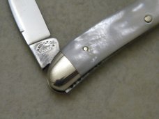 Schatt & Morgan Titusville PA Mother of Pearl 052146 Half Whittler Knife in Box c.2005