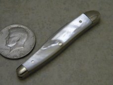Schatt & Morgan Titusville PA Mother of Pearl 052146 Half Whittler Knife in Box c.2005