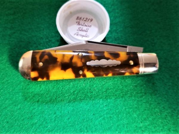 TORTOISE SHELL GREAT EASTERN CUTLERY NORTHFIELD #86 OIL FIELD JACK POCKET KNIFE NIT