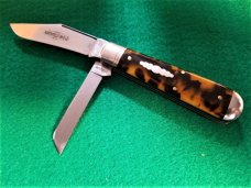 TORTOISE SHELL GREAT EASTERN CUTLERY NORTHFIELD #86 OIL FIELD JACK POCKET KNIFE NIT