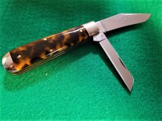 TORTOISE SHELL GREAT EASTERN CUTLERY NORTHFIELD #86 OIL FIELD JACK POCKET KNIFE NIT