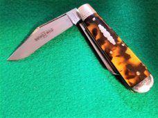 TORTOISE SHELL GREAT EASTERN CUTLERY NORTHFIELD #86 OIL FIELD JACK POCKET KNIFE NIT