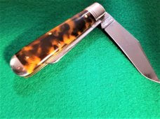 TORTOISE SHELL GREAT EASTERN CUTLERY NORTHFIELD #86 OIL FIELD JACK POCKET KNIFE NIT
