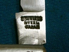 VINTAGE TIC STAINLESS JAPAN MELON TESTER FRUIT FOLDING JACK POCKET KNIFE KNIVES OLD