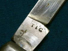 VINTAGE TIC STAINLESS JAPAN MELON TESTER FRUIT FOLDING JACK POCKET KNIFE KNIVES OLD