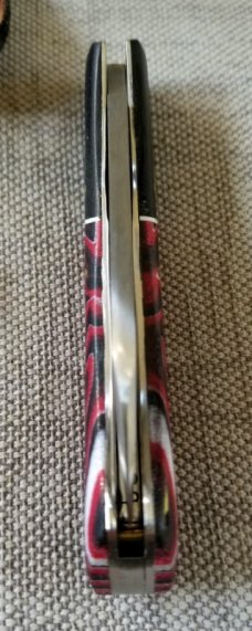 Mhara Custom Native Knife,N690,4"NEW W/ slip & coa& box, New Micarta, filework ss&bronze..