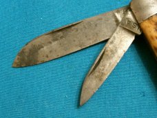 VINTAGE IMPERIAL PROV RI USA JIGGED BONE WW2 EZ OPEN EASY OPEN FOLDING POCKET KNIFE KNIVES OLD
