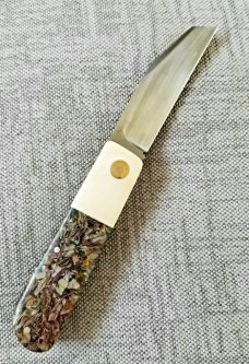 Vincenzo Balistreri Custom Red Arrow, 4" clsd Native pattern, Liracarta scales ivory bolsters/shield