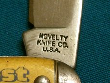 VINTAGE NOVELTY KNIFE CO USA SMOKY MOUNTAIN KNIFE WORKS AD EQUAL END FOLDING POCKET JACK KNIVES OLD