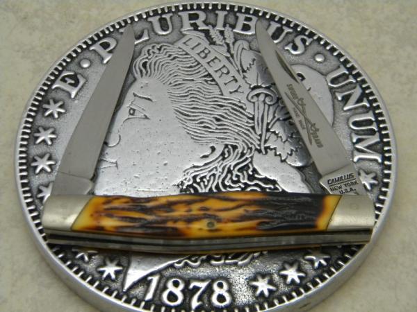 Camillus New York USA Delrin 19 Slant Bolsters Muskrat Knife Camillus New York USA Delrin 19 Slant Bolsters Muskrat Knife
