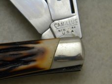 Camillus New York USA Sword Brand Imitation Stag #89 Big Stockman Knife