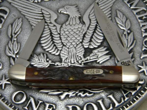 Case XX USA 2 Dot (1998) NKCA Youth Knife Bone 62109X  SS Baby Copperhead