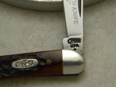 Case XX USA 2 Dot (1998) NKCA Youth Knife Bone 62109X  SS Baby Copperhead