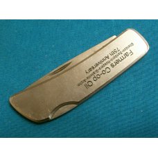 BARLOW FARMERS CO-OP OIL AD ADVERTISING PEN JACK FOLDING POCKET KNIFE KNIVES OLD