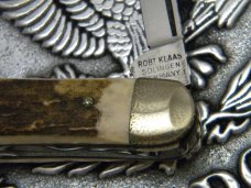 Kissing Crane Robt Klaas Solingen Germany NKCA 1980 Stag Stockman Knife